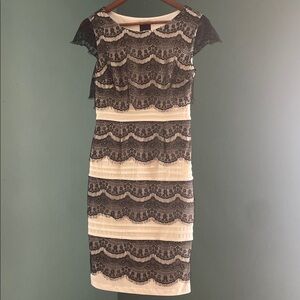 Melrose Black and White Lace Dress